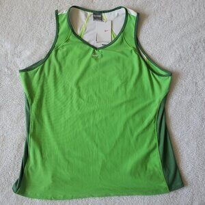 NIKE Women's Dri-Fit Tennis Tank - Lime Green/Green/White - XXL